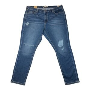 Levi's Women's 721 High Rise Skinny Ankle Jeans Size 22W Blue Denim‎